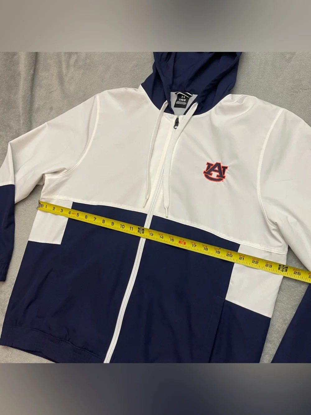 Under Armour Auburn Tigers Jacket Mens Large White Full Zip Hoodie